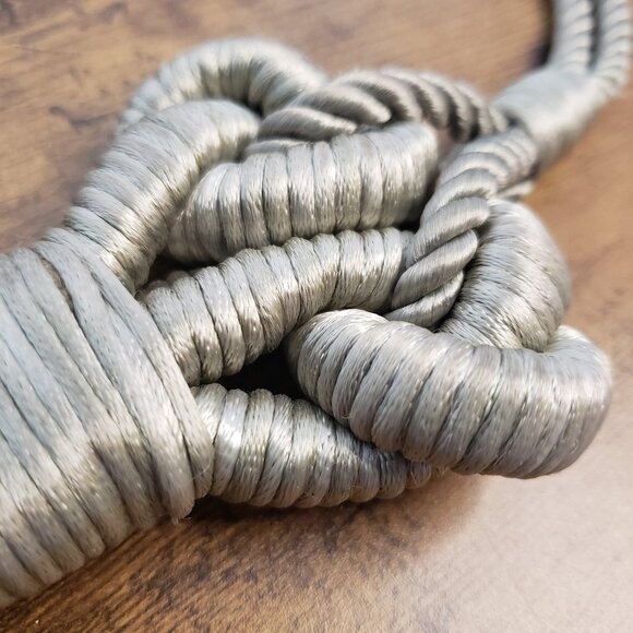 Sage Green with hand carved koi fish stone belt buckle and soft spiral belt rope - Picture 2 of 8